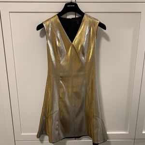 Louis Vuitton Gold Skater Dress Sz. 38